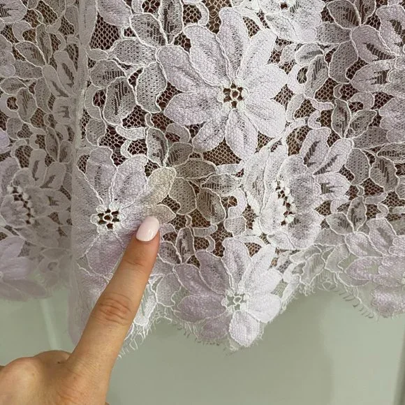 For Love and Lemons Matador Tulle Floral Lace Dress in Lilac Purple - Size Small - Picture 6 of 15